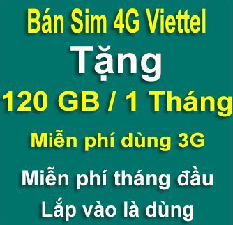 Sim 4G Viettel 120GB/tháng Tốc Độ Cao