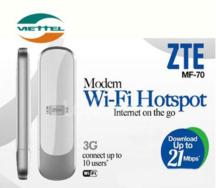 thanh lý bộ phát wifi 3G ZTE MF70