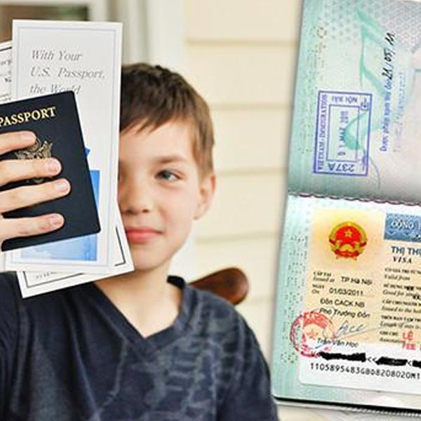 trẻ em đi nước ngoài cần hộ chiếu